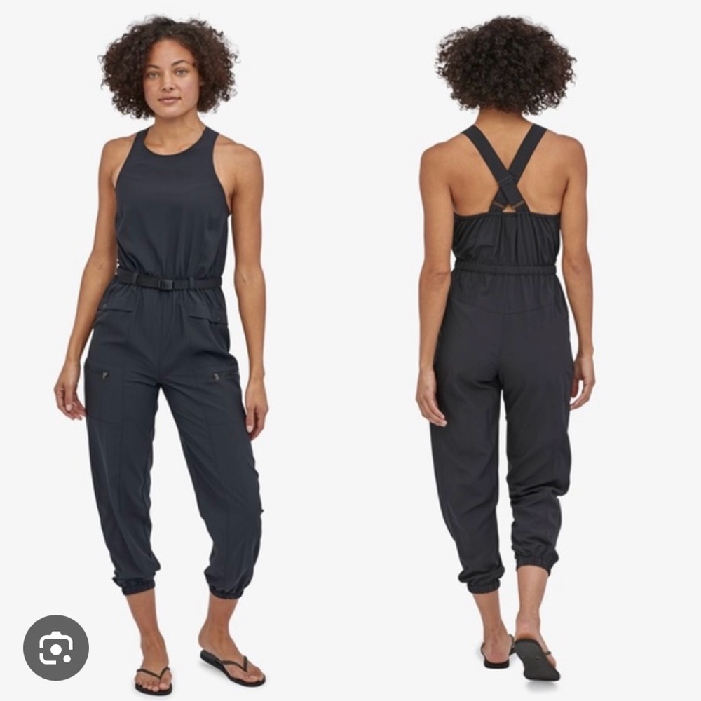 Patagonia Black Sleeveless Jumpsuit with Racerback
